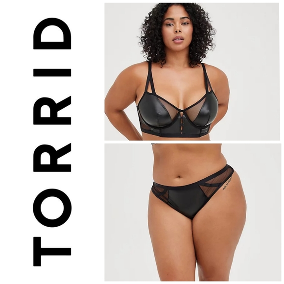 torrid Other - SOLD NWT Full Set Torrid Black Fishnet Bralette & Thong Panty Set 1X